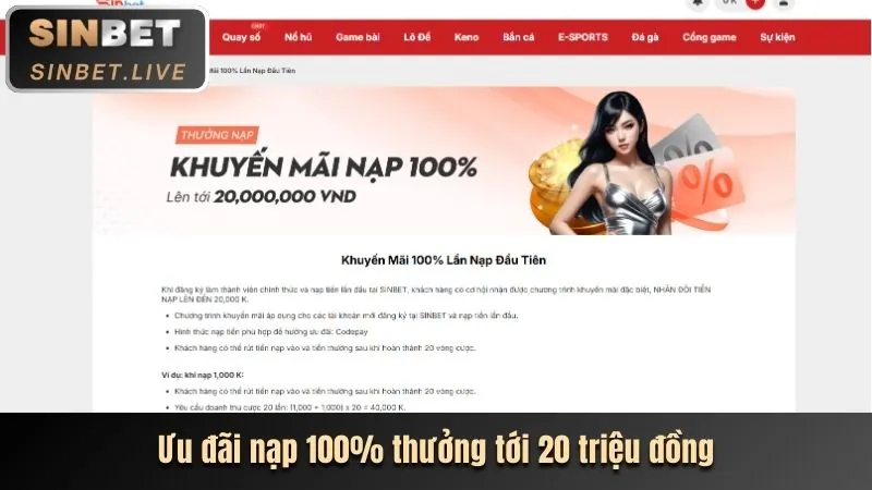 Thưởng chào mừng nổ hũ